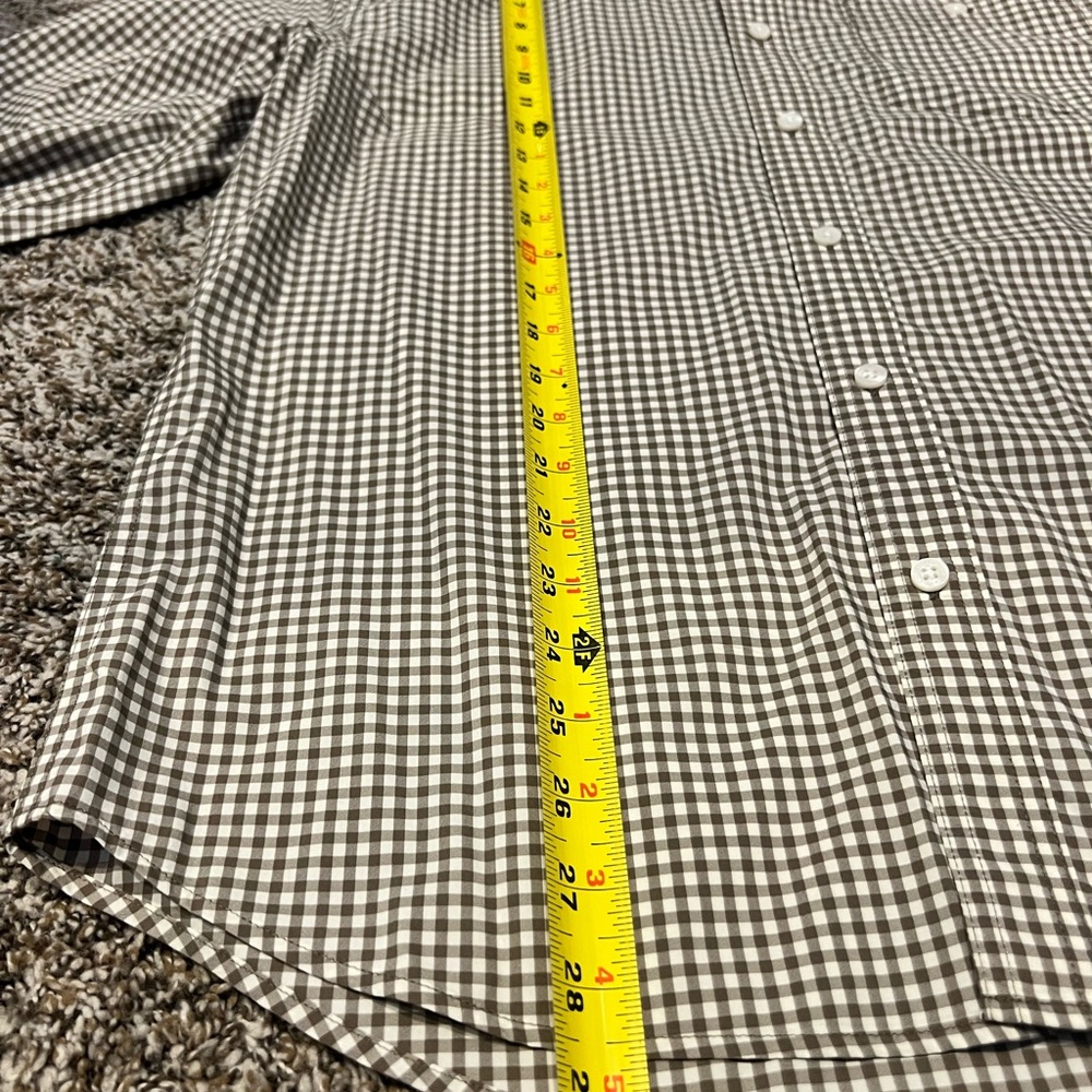 Men’s Mountain Khakis Brown/Tan Checkered Button-Down Long Sleeve Shirt - Picture 8 of 13
